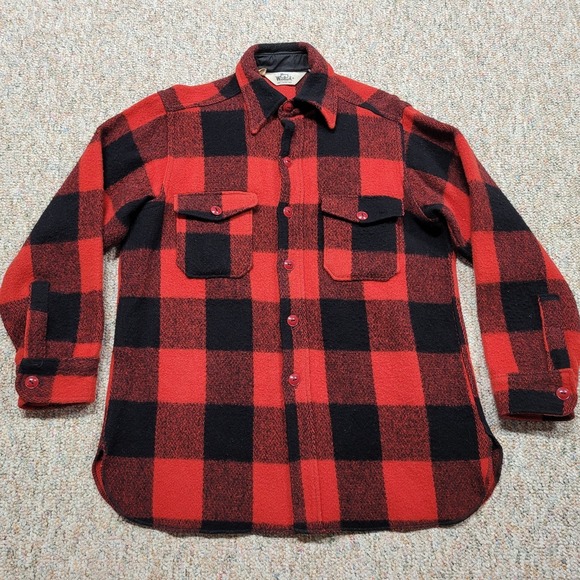 Woolrich Shirt Men XL Shirt Buffalo Plaid Flannel Shacket Mackinaw Cruiser 70 60